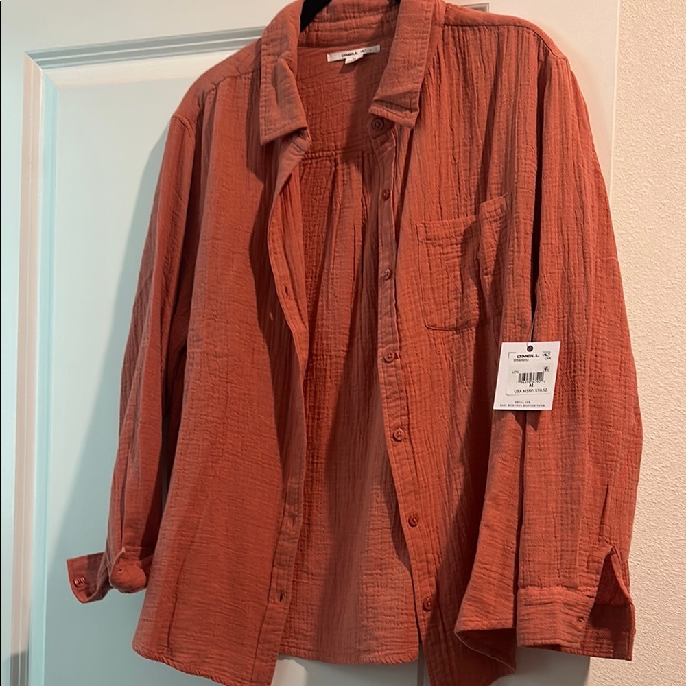 O’Neill Rust Button-Up Shirt * New With Tags!